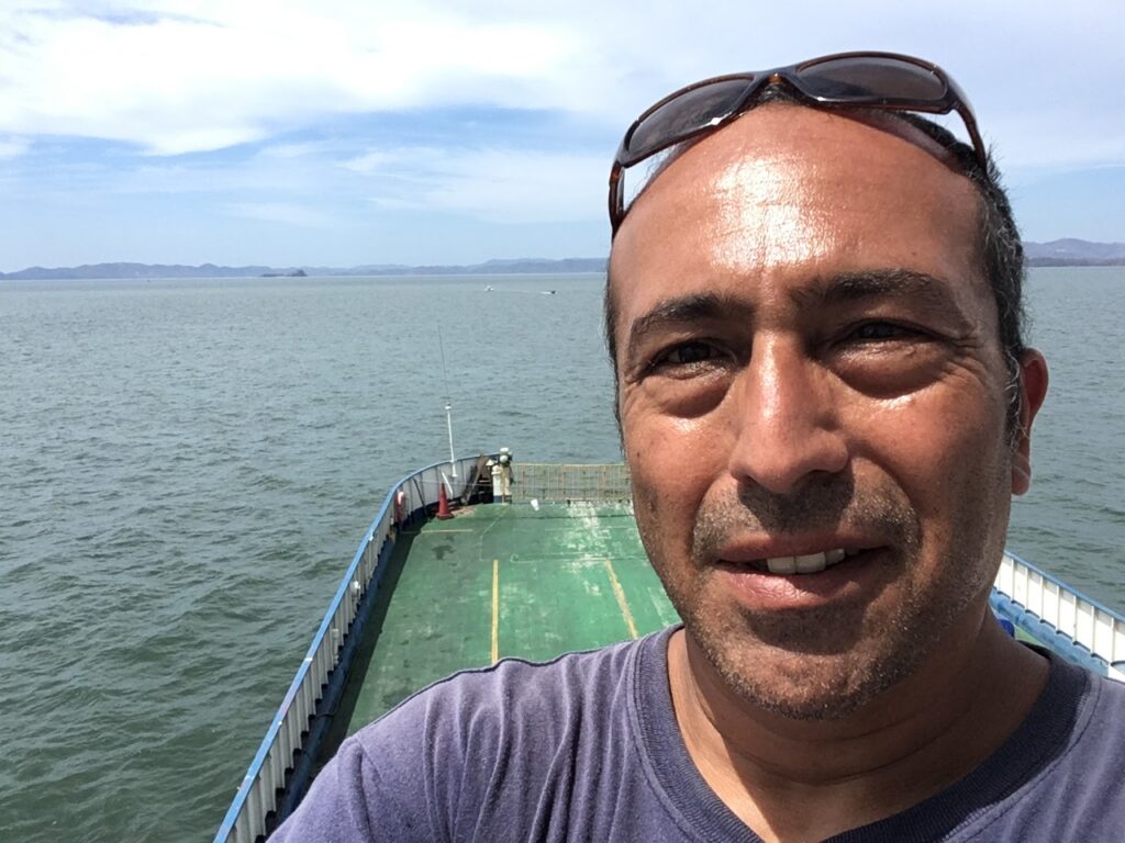 Selfie photo of David Robledo on boat