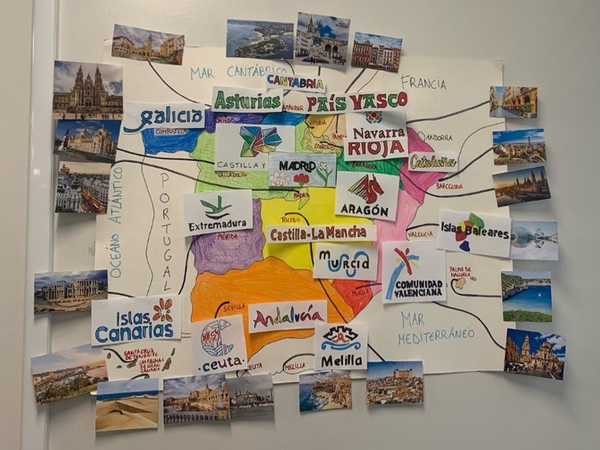 Large poster display of Spain