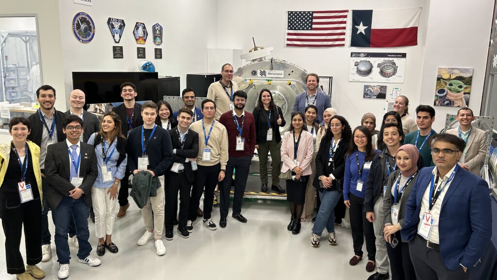 Group of Fulbrighters at NASA Space Senter in Houston