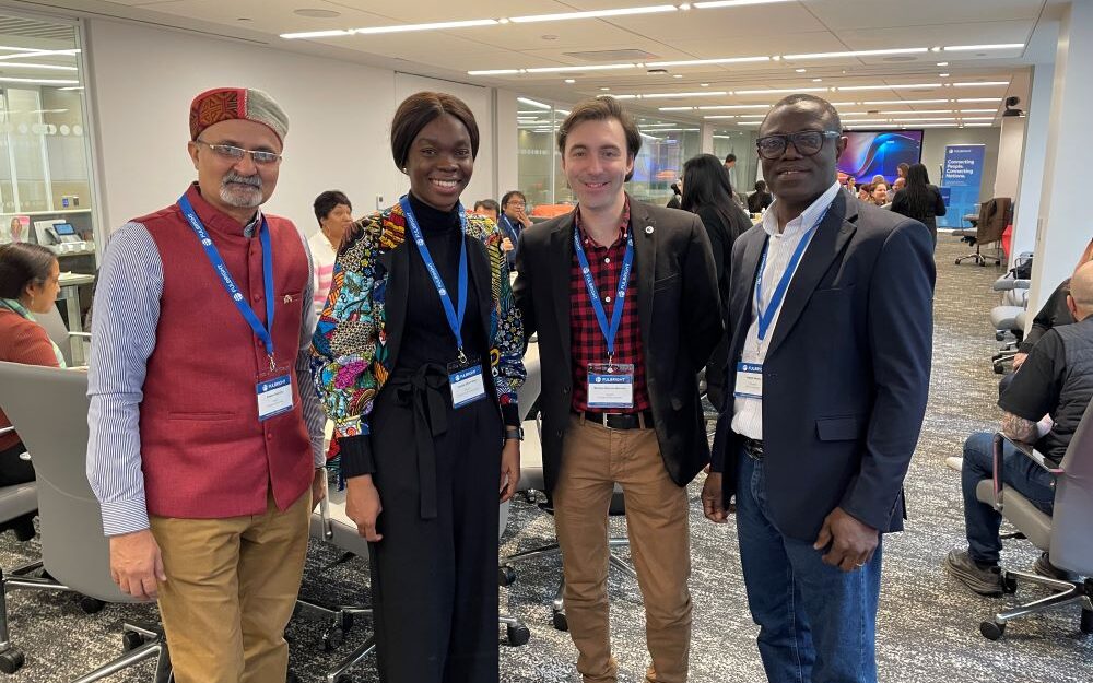 Addadzi-Koom with fellow Fulbright Scholars-in-Residence Pawan Sharma from India, Ramon Blanco-Barrera from Spain, and Adam Manu from Ghana at the S-I-R Enrichment Seminar in Washington, D.C.